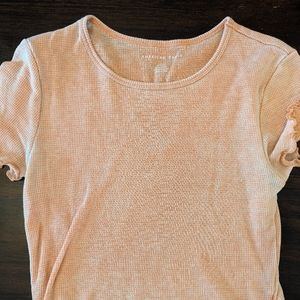 AMERICAN EAGLE Women's crop top, light pink, size small